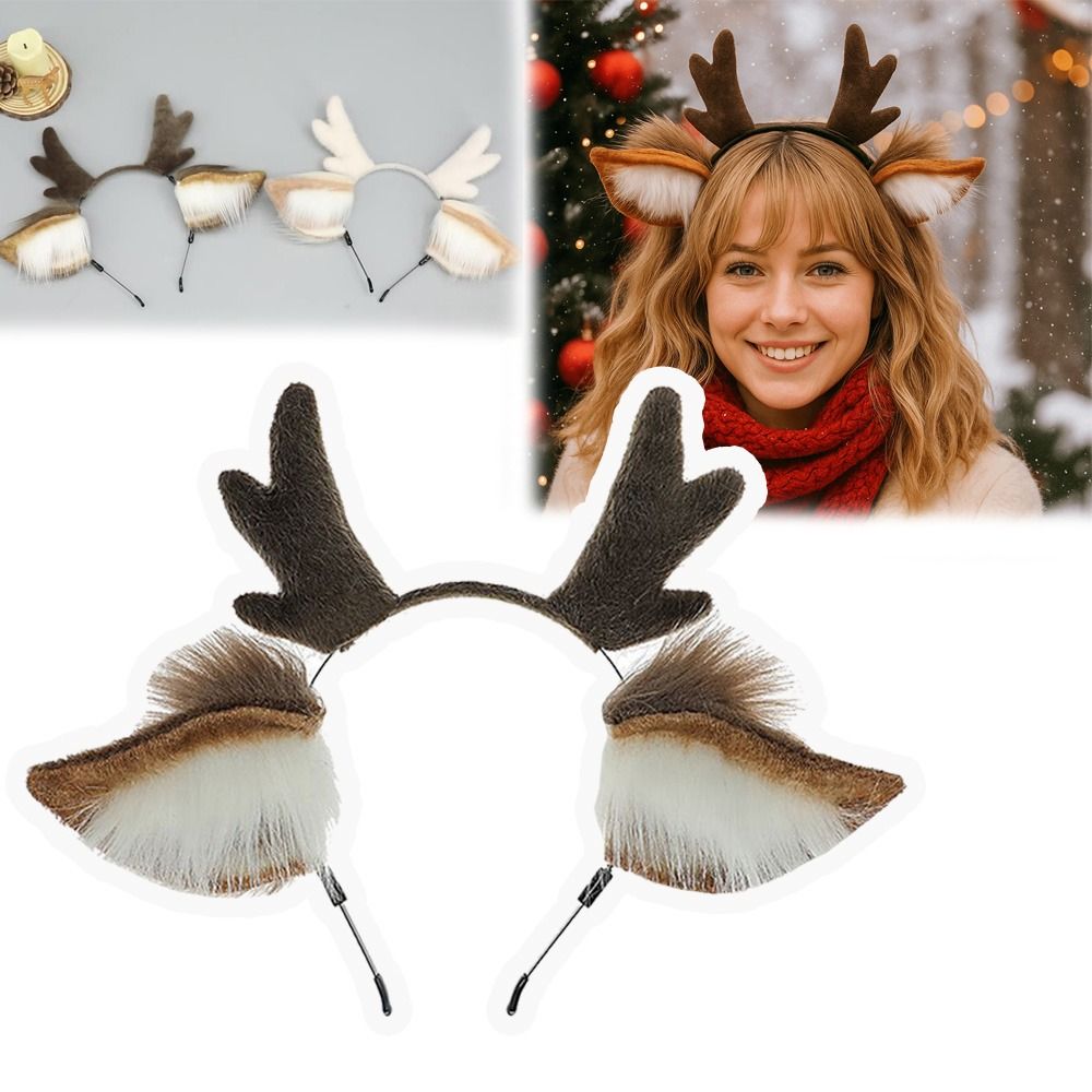 Reindeer Antlers Headband - Fascia per capelli unisex con orecchie