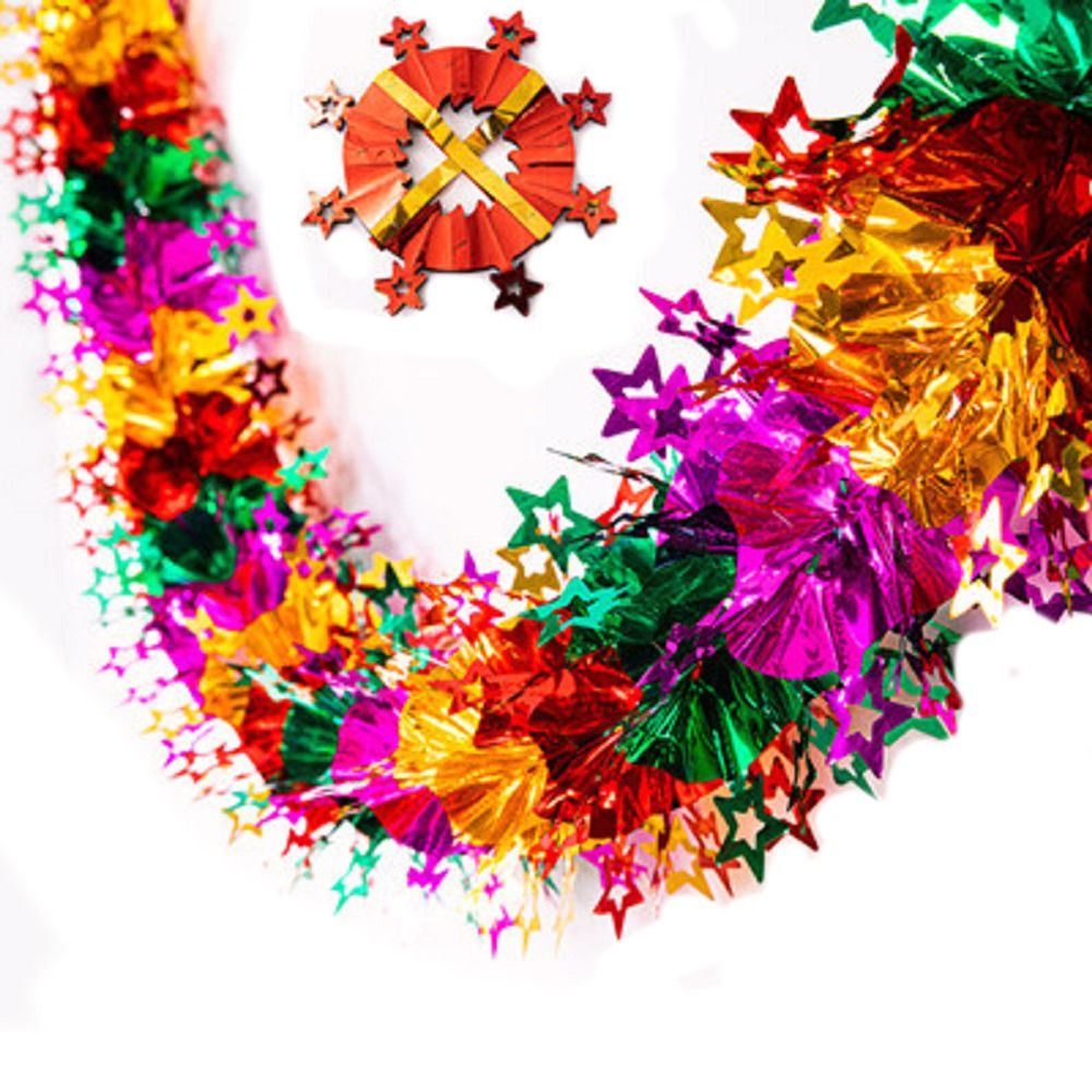 Tinsel Garland Decoration - Ghirlande Natalizie 3D in Lamina Metallizzata,