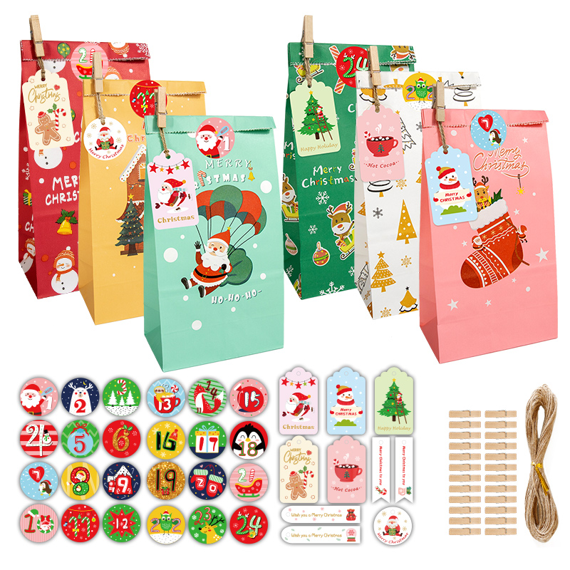 Advent Calendar Gift - 24 Set di Sacchetti Regalo di