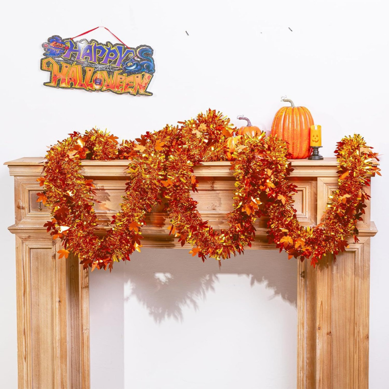 2 Pezzi Ghirlanda di Foglie d' - Tinsel Garland Decoration recensione e prezzo